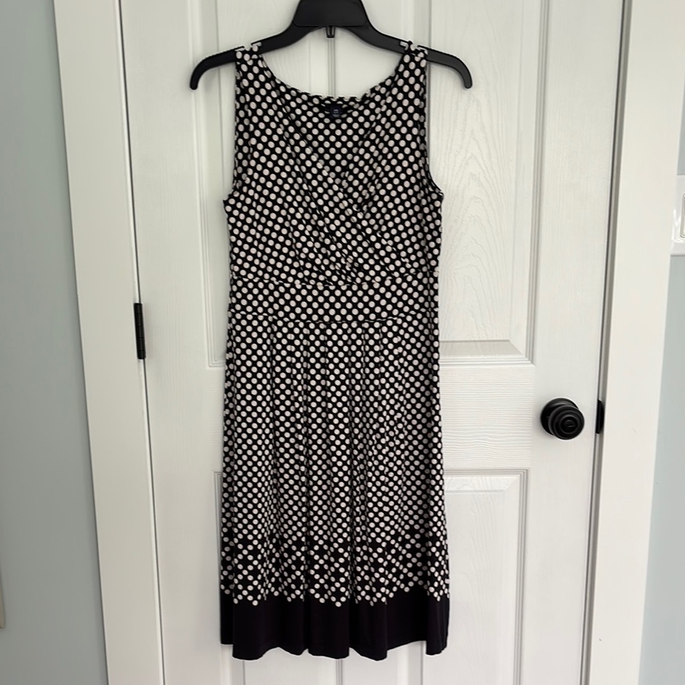 Black and Cream Polka Dot Dress